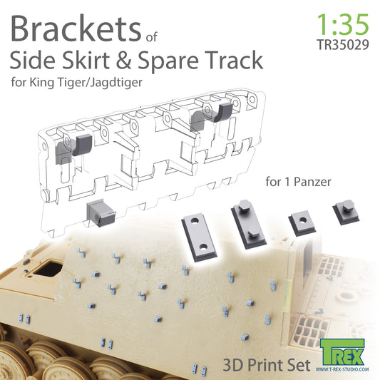 1/35 Brackets of Side Skirt & Spare Track for KingTiger/Jagdtiger
