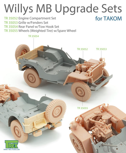 1/35 Willys MB Wheels (Weighted Tire) w/Spare Wheel